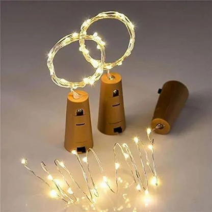 2PCs 20LED 2M Bar LED Wine Bottle Cork String Lights