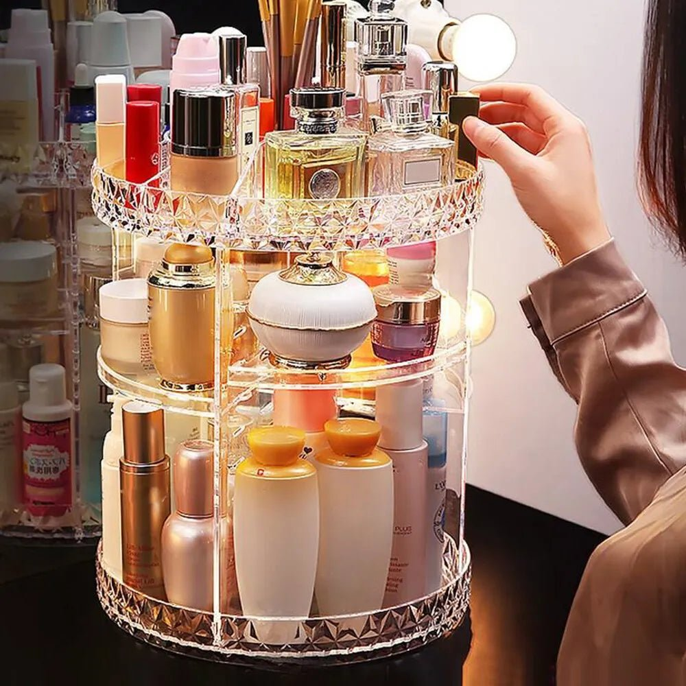 360 Degree Rotating Makeup Organizer,Jewelry Perfume Display Stand