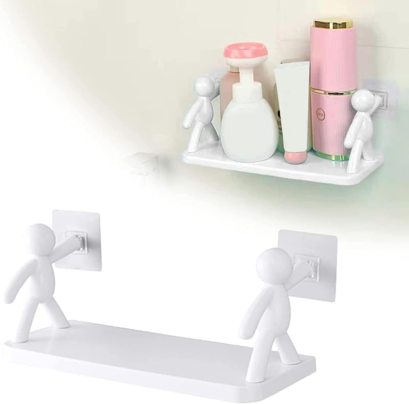 Human Buddy Shape Self Adhesive Wall Rack Holder