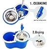 Spin Mop and Bucket Set 360 Spin Mop and Bucket Set with 2 Microfiber Mop Pads,Mop and Bucket System with