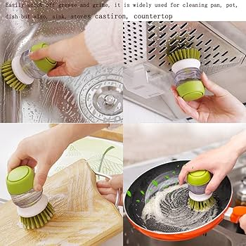 2-in-1 Dishwashing Brush Scrub & Dishsoap Dispenser for Kitchen 0 Reviews