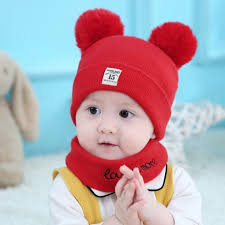 Winter Kids Hats Cute Cartoon Bear Ear Plush Caps Baby Hat